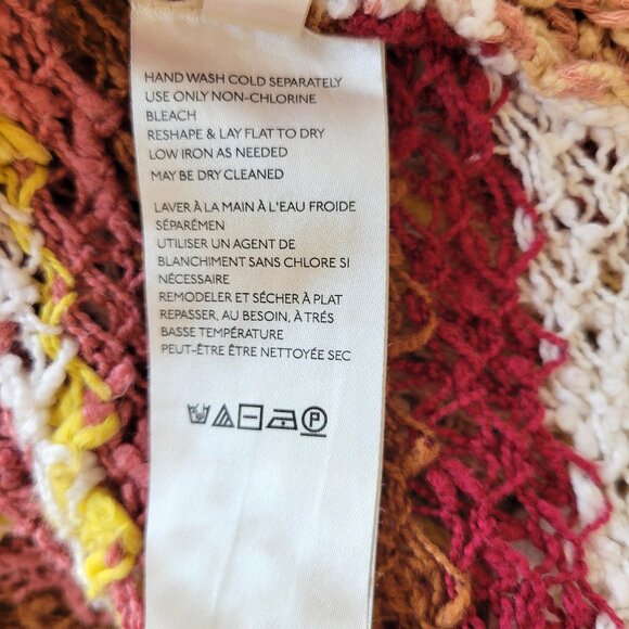 Free People Size M Bayside Chunky Cotton Knit Neutral Tunic/Pullover - Picture 7 of 8